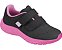 Tênis World Colors Preto com sola Rosa Pink - Imagem 1