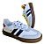 Tênis Casual Gibizinho Masculino Branco Cinza Marinho e Vermelho com Sola Marrom Cadarço - Imagem 5
