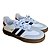 Tênis Casual Gibizinho Masculino Branco Cinza Marinho e Vermelho com Sola Marrom Cadarço - Imagem 4
