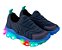 Tênis Bibi Roller Celebration Masculino Azul com Led e Sola Verde Slime de Neoprene Calce Fácil - Imagem 1
