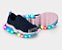 Tenis Bibi Roller Celebration Feminino Azul Marinho com Sola Rosa e Led Azul com Glitter de Neoprene Calce Fácil - Imagem 2