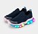 Tenis Bibi Roller Celebration Feminino Azul Marinho com Sola Rosa e Led Azul com Glitter de Neoprene Calce Fácil - Imagem 1