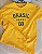 Camiseta Brasil Amarela Escrita Verde Desenho Bandeira - Imagem 1