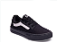 Tênis Pimpolho Flip Casual Preto Detalhe Branco Sola Preta Com Cadarço - Imagem 1