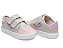 Tênis Pimpolho Street Urban Cinza Detalhe Rosa e Lilás Fechamento Velcro Sola Branca - Imagem 1