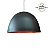 PENDENTE EVEREST OVAL PRETO COBRE - Imagem 1
