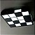 PLAFON XADREZ ACRÍLICO PRETO E BRANCO SALADA CHIC PL4020 APR - Imagem 1