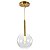 PENDENTE FILÓ BRONZE VIDRO TRANSPARENTE REDONDO - BELLA ILUMINAÇÃO - Imagem 1