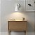 ARANDELA PAREDE NORDICA CONE DETALHE MADEIRA BRANCO - Imagem 4