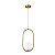 PENDENTE ARCO CHAMPAGNE HONEY BOLA VIDRO OLD ARTISAN - Imagem 1