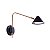 ARANDELA ARTICULADA CUPULA LED PRETO FOSCO ONIX - Imagem 1