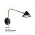 ARANDELA ARTICULADA CUPULA LED PRETO FOSCO ONIX - Imagem 2
