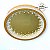 PLAFON REDONDO STALACTITE DOURADO CRISTAL LED - Imagem 1