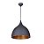 PENDENTE CUPULA METAL PRETO DOURADO - Imagem 1
