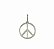 Pingente simbolo da paz - 15mm x 15mm - Prata 925 - Imagem 1