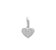 Pingente letra D formato coração em prata 925 - Imagem 1
