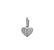 Pingente letra H formato coração em prata 925 - Imagem 1