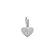 Pingente letra J formato coração em prata 925 - Imagem 1