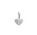 Pingente letra P formato coração em prata 925 - Imagem 1