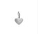 Pingente letra S formato coração em prata 925 - Imagem 1