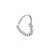 Piercing daith helix coração lado direito prata 925 - Imagem 1