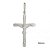 Pingente cruz com cristo crucifixo grande 55mm prata 925 - Imagem 1