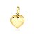 Pingente de Ouro 18k Coração Chapado Liso - Imagem 1