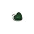 Pingente pedra Agata Verde coração prata 925 - Imagem 1