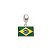 Berloque bandeira do Brasil prata 925 - Imagem 1