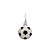Pingente bola de futebol prata 925 - Imagem 1