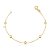 Pulseira infantil de ouro 18k bolinha 14cm - Imagem 1