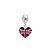 Berloque Inglaterra Reino Unido formato de coração prata 925 - Imagem 1