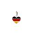 Pingente bandeira Alemanha em formato de coração prata 925 - Imagem 1