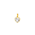 Pingente zircônia de coração 6mm Cristal ouro 18k - Imagem 1