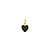 Pingente coração ouro 18k zircônia onix preto 6mm - Imagem 1