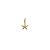 Pingente de ouro 18k estrela do mar mini 0.8cm - Imagem 1