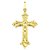 Pingente de ouro 18k amarelo crucifixo cruz detalhada grande - Imagem 1