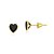 Brinco feminino de ouro 18k 750 coração 5mm - Imagem 3