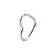 Piercing de prata 925 para nariz ou helix - Formato de coração - Imagem 1