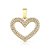 Pingente de Ouro 18k Coração Vazado com Zircônias - Imagem 1