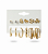 Maxi Kit 6 Pares de Brincos Dourado (Mix Completo) - Imagem 1