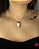Conjunto Colar e Brincos Dourado com Pedra Branca - Imagem 2