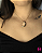 Conjunto Colar e Brincos Dourado com Pedra Rosê - Imagem 2