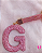 Chaveiro de Letra Personalizada (Inicial) Cravejada com Strass Rosa - Imagem 3