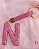 Chaveiro de Letra Personalizada (Inicial) Cravejada com Strass Rosa - Imagem 5