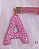 Chaveiro de Letra Personalizada (Inicial) Cravejada com Strass Rosa - Imagem 1