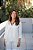 CAMISA DECOTE V MANGA LONGA CREPE OFF WHITE - Imagem 1