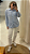 CAMISA AMPLA TRICOLINE AZUL - Imagem 1
