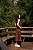 BLUSA DECOTES LINHO PURO MARROM - Imagem 3