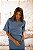 BLUSA BÁSICA LINHO PURO AZUL - Imagem 1